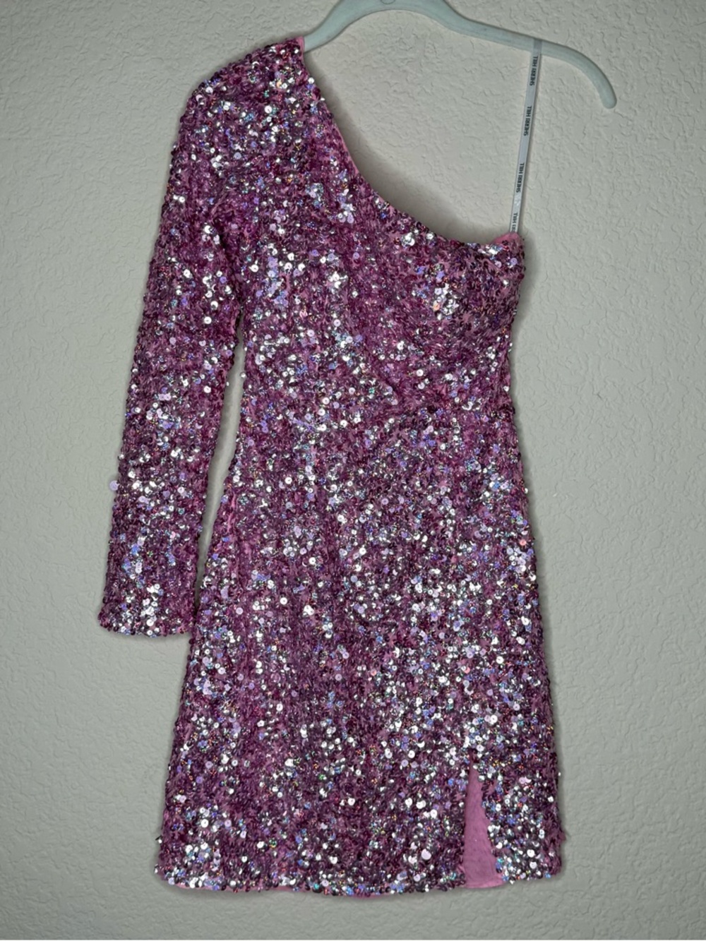Sherri Hill - 54469 One Shoulder Sequin After Prom Dress in Pink Size 0